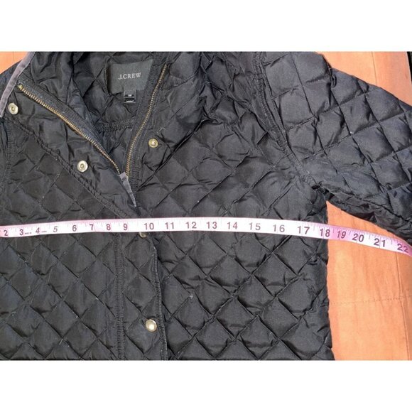 J.Crew Black Full Zip Snap Closures Puffer Down Jacket Women's Size XS - Picture 5 of 8